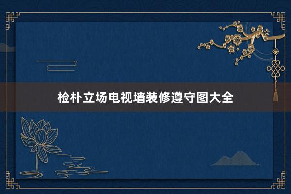 检朴立场电视墙装修遵守图大全